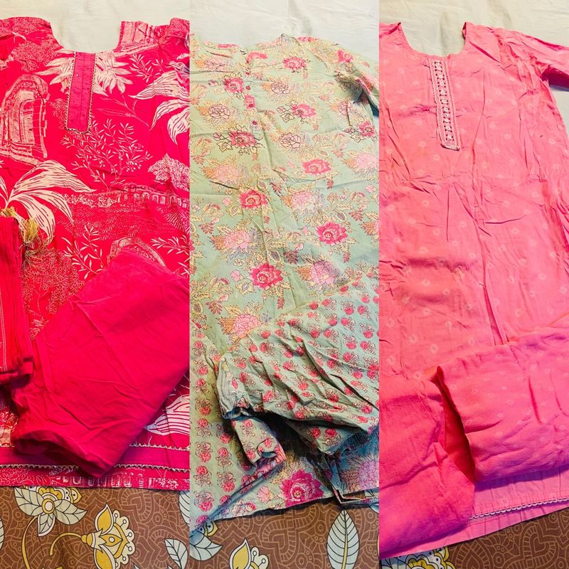 combo of 3 Beautiful Ethnic Kurta Sets