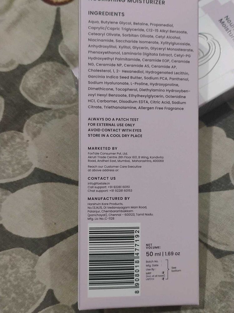 Foxtale Pure Bliss Nourishing Moisturi