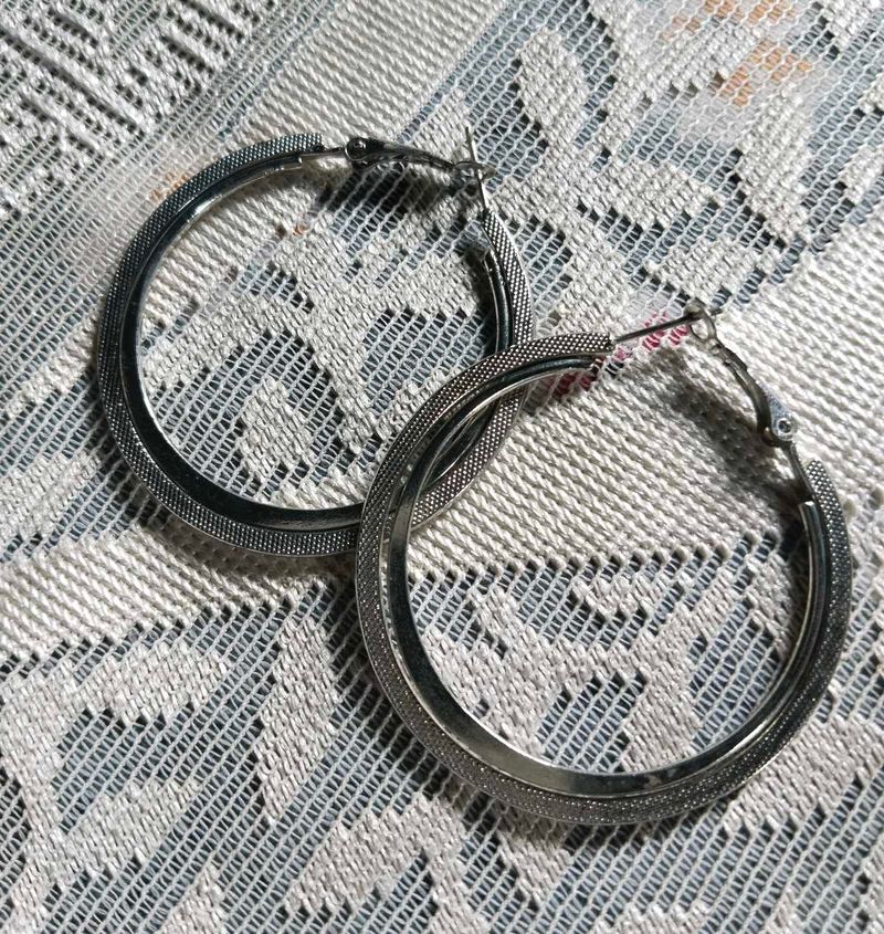 Silver Hoop Earrings