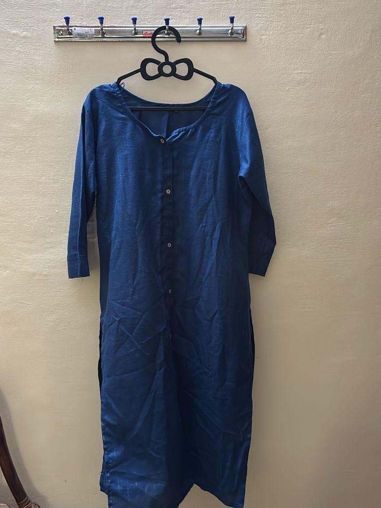 Blue Cotton Kurta