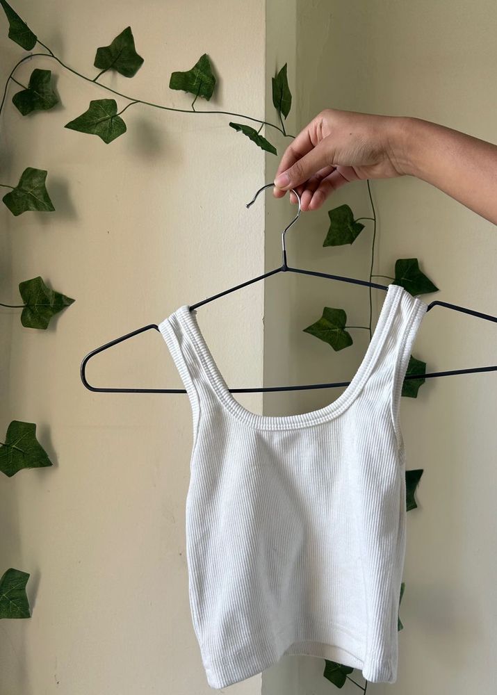 white tank top