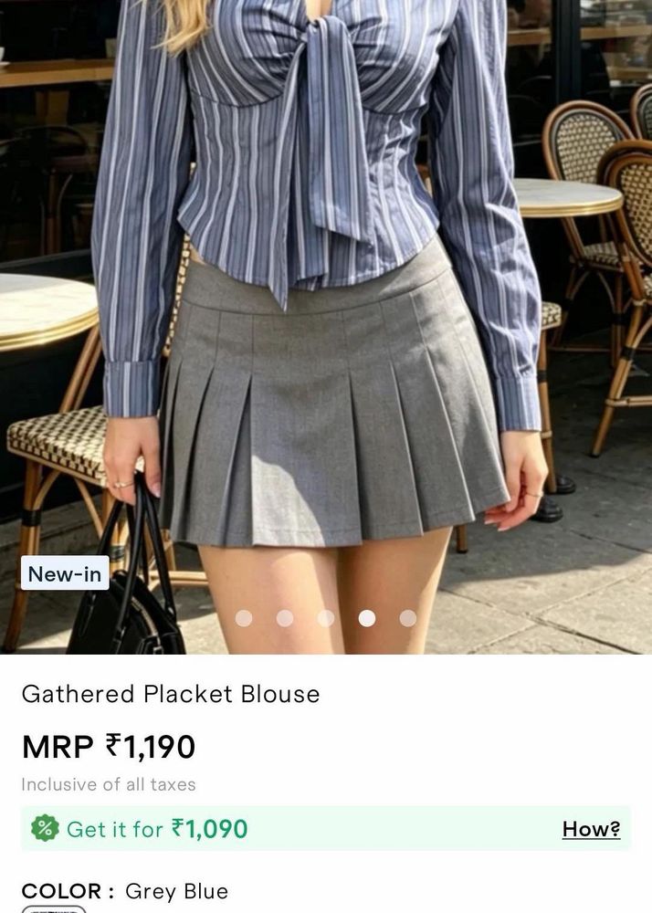 Savana Striped Gathered Blouse