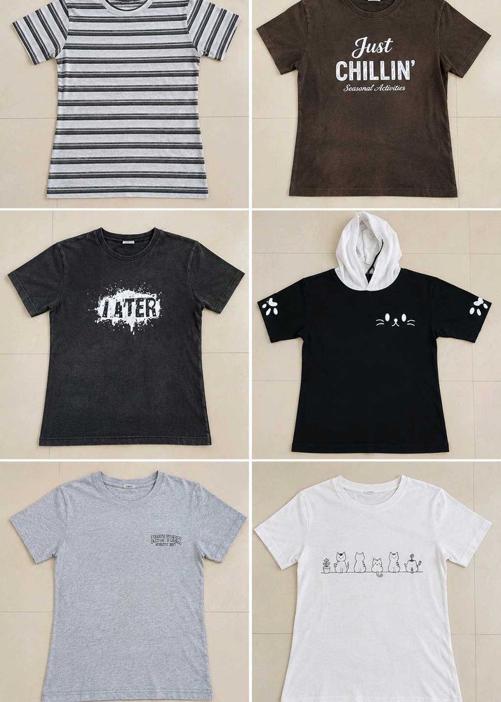 Bundle of 6 Trendy T-Shirts