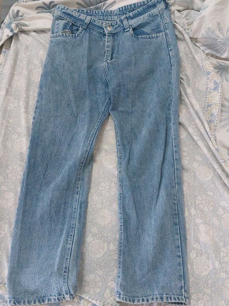 Light Wash Wide Leg Jeans