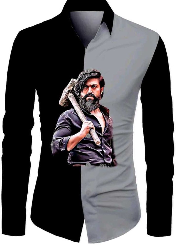 Stylish KGF Graphic Print Shirt Febric