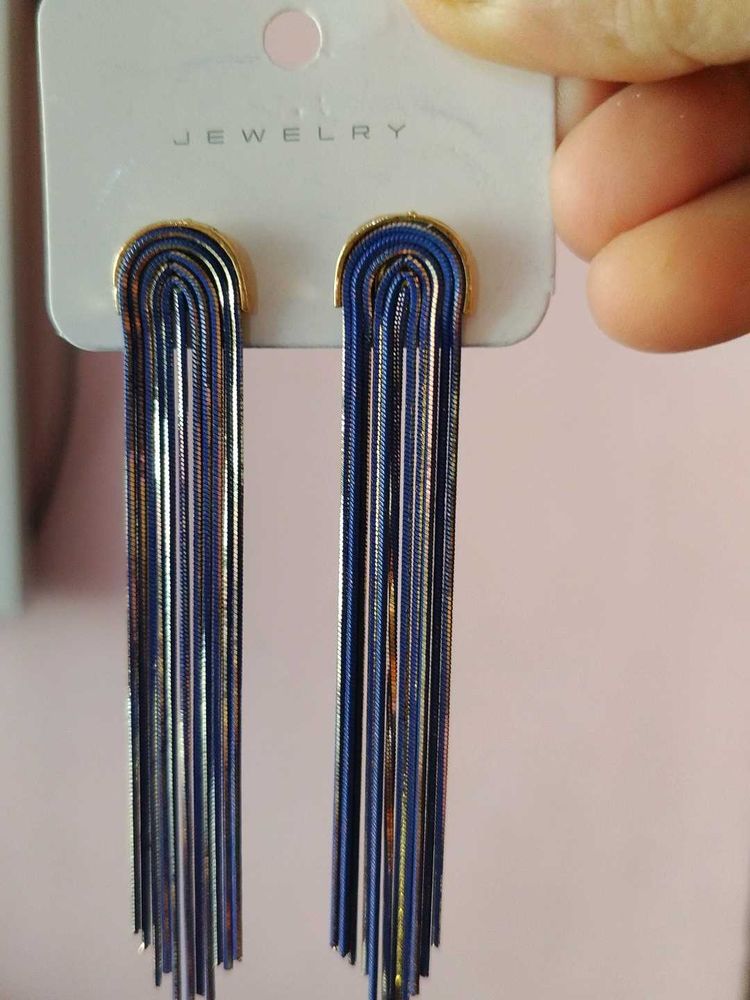 Elegant Blue Dangle Earrings