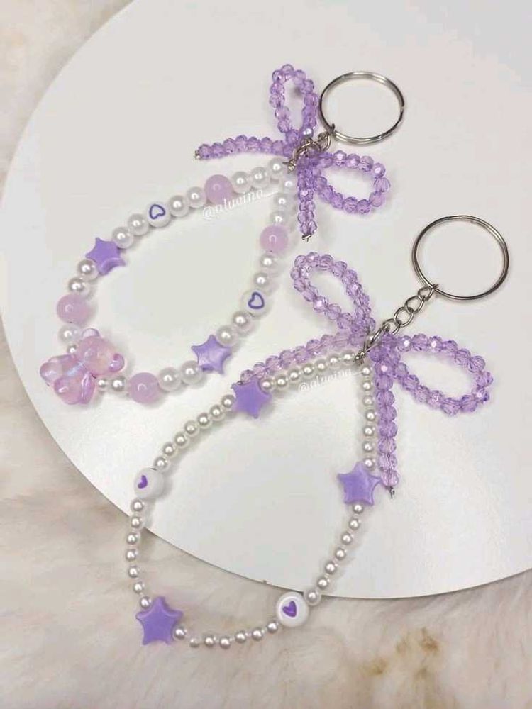 Kawaii Beaded Keychain Charm