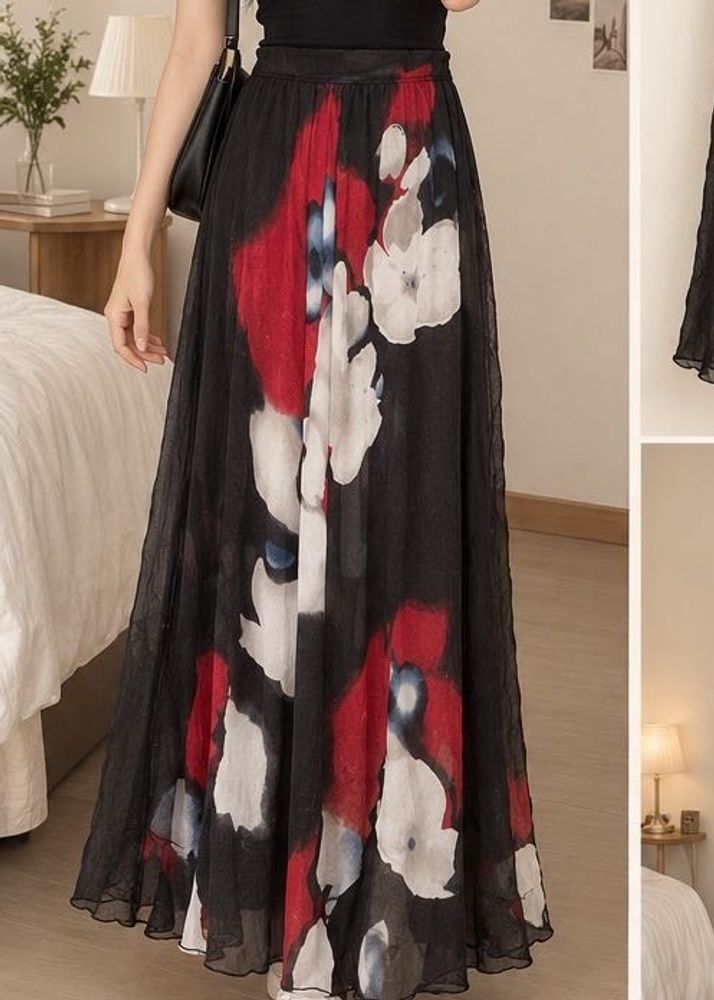Boho Floral Maxi Skirt