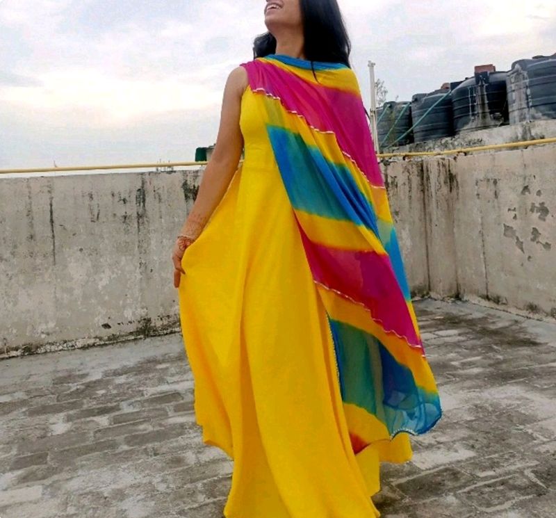 Anakarli Kurta With Dupatta