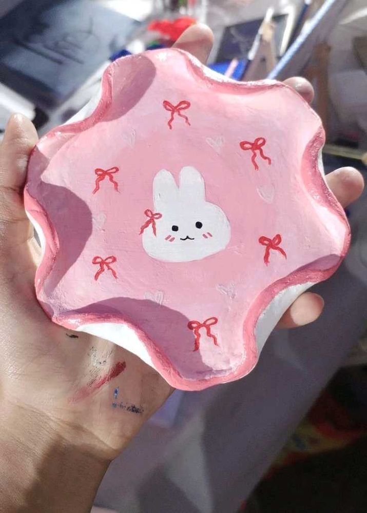 Cute jewellery clay plate