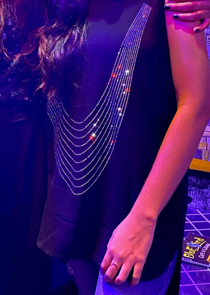 Sparkling Embellished Black top
