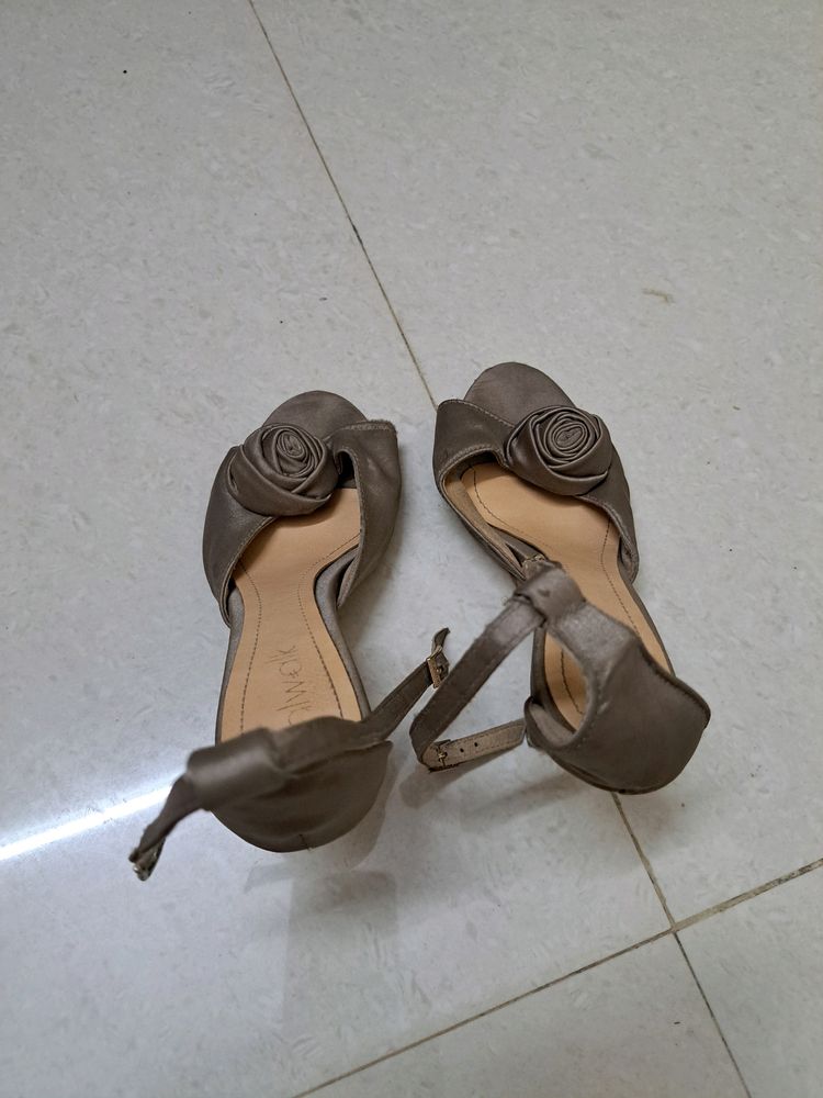 Catwalk Brand Heels With Floral Detail. 3 Inch He