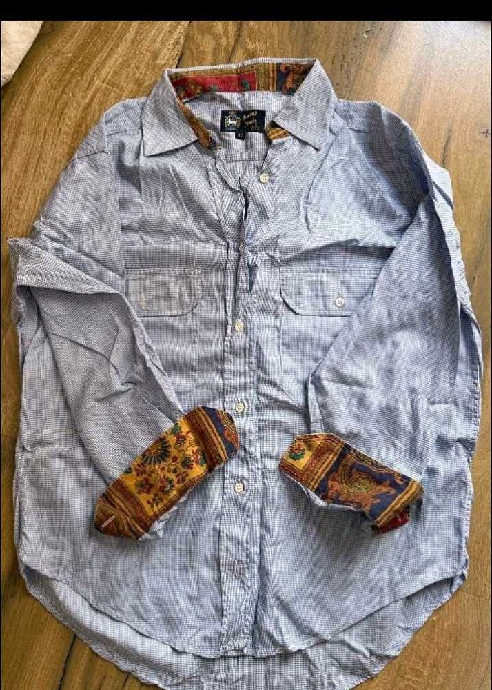Men's Striped Button-Up Shirt