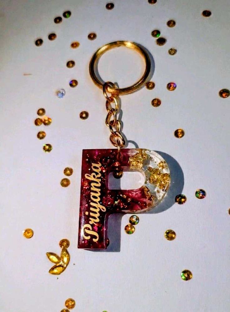 Personalized Letter P Keychain
