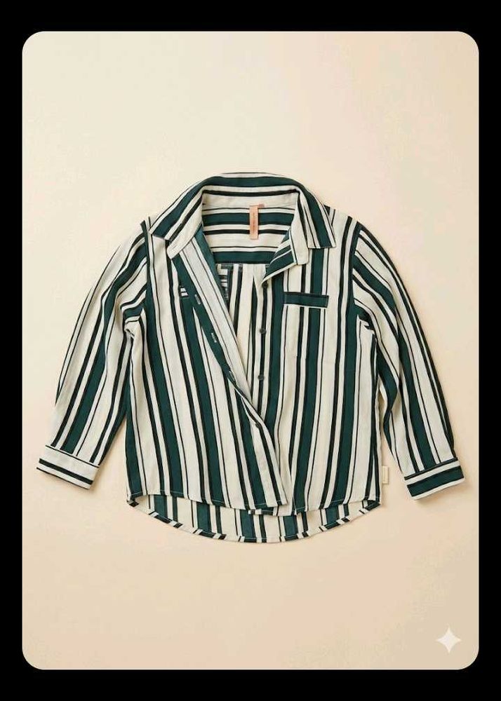 Pinstripe Pajama Top