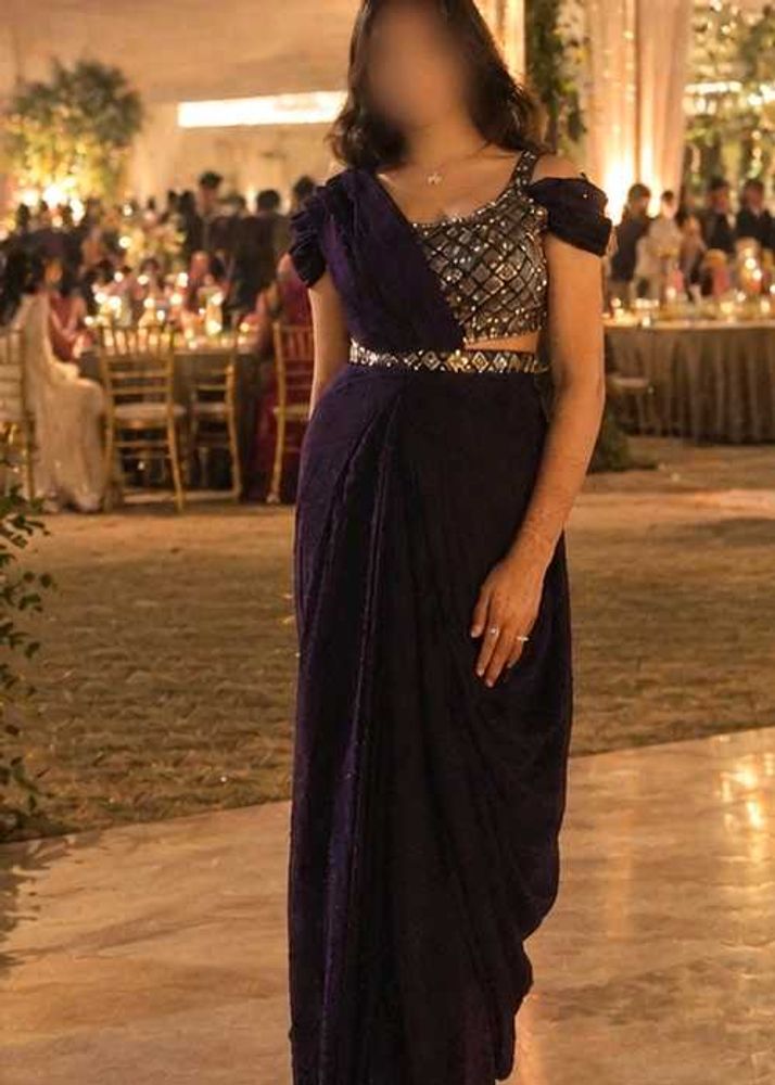 Predraped in purple