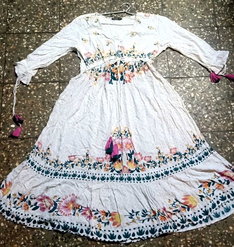 Boho Floral Print Maxi Dress