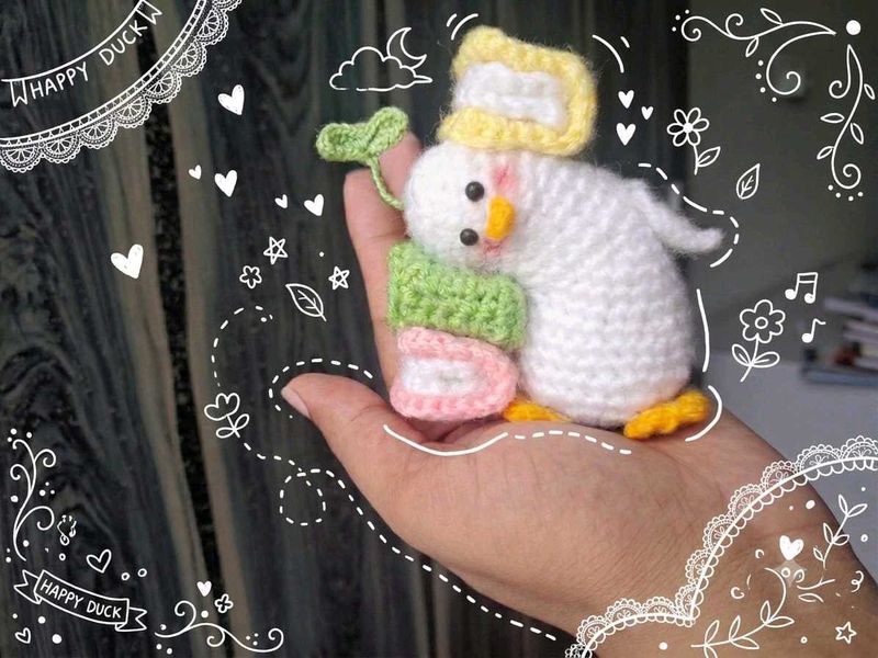 Handmade Crochet Duck Plush Toy