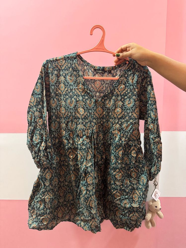 Bohemian Print Kurta Top