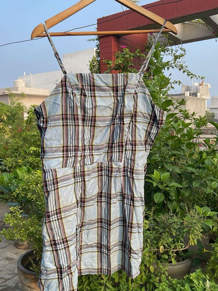 Plaid Spaghetti Strap Dress