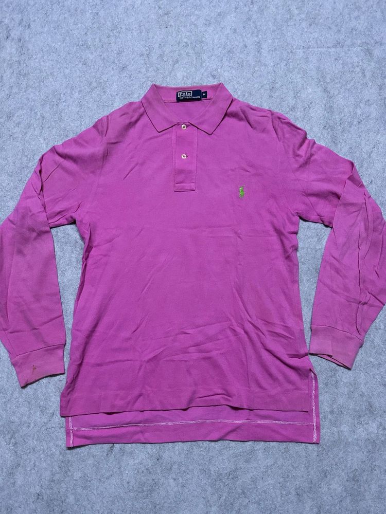 Ralph Lauren Pink Long Sleeve Polo Shirt