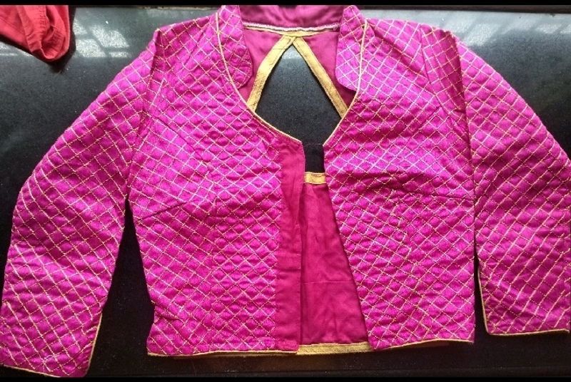 STITCHED PINK BLOUSE