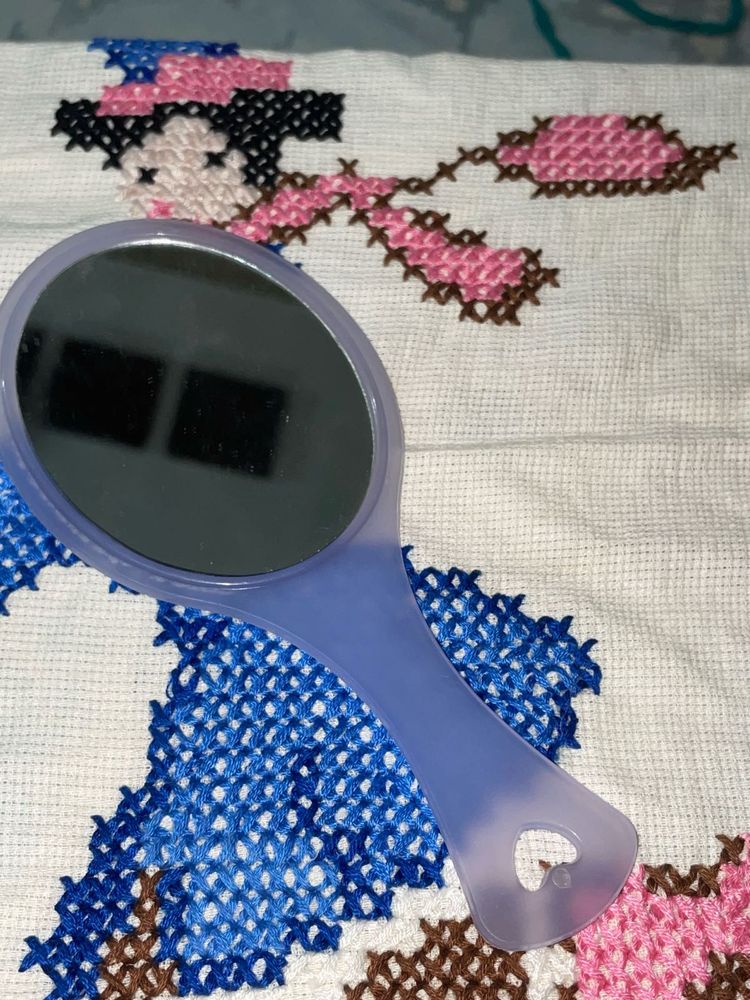 Cute Heart Handle Hand Mirror