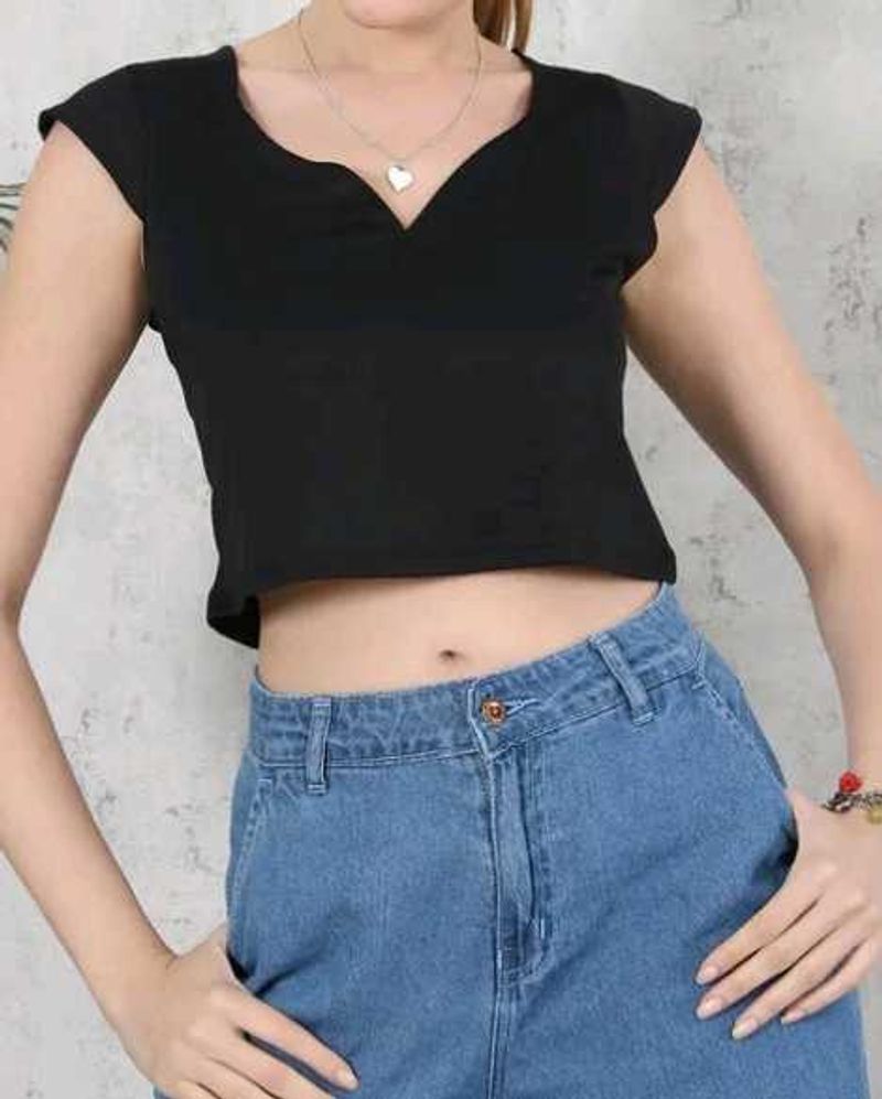 Chic Black Crop Top