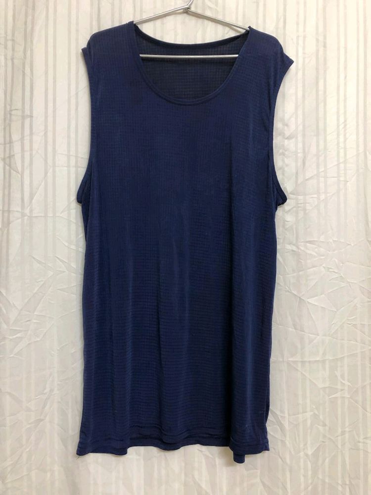 Blue sleeveless Dress