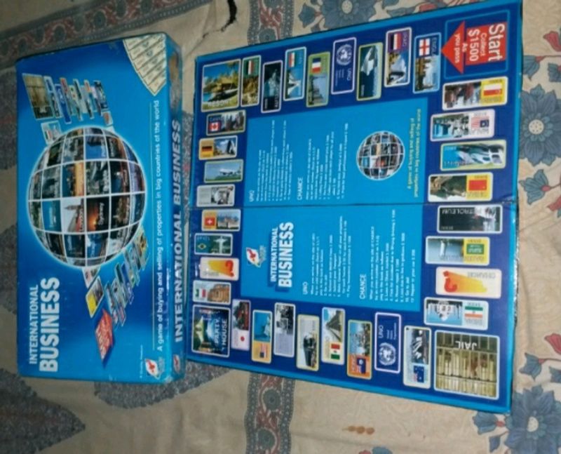 "Smilemakers International Business Board Game - Family Fun with Money &amp; Assets Games - Includes Game Board, Pawns, Dice, Houses, Cards, and More - Recommended for Ages 4-6+ - Made in India"