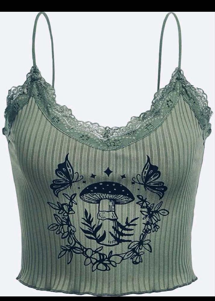 Cute Mushroom &amp; Butterfly cami Top