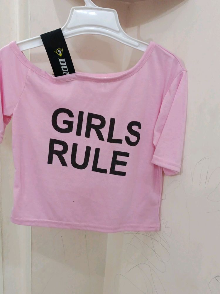 Pink Crop Top