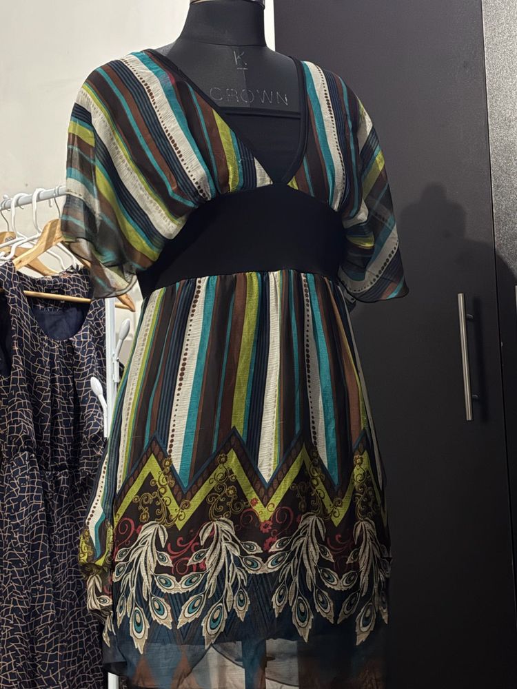 Bohemian Print Mini Dress
