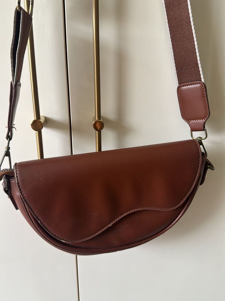 Brown Leather Crossbody Bag