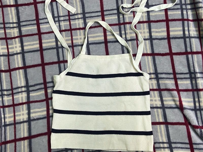 Striped Ribbed Knit Tank Top
