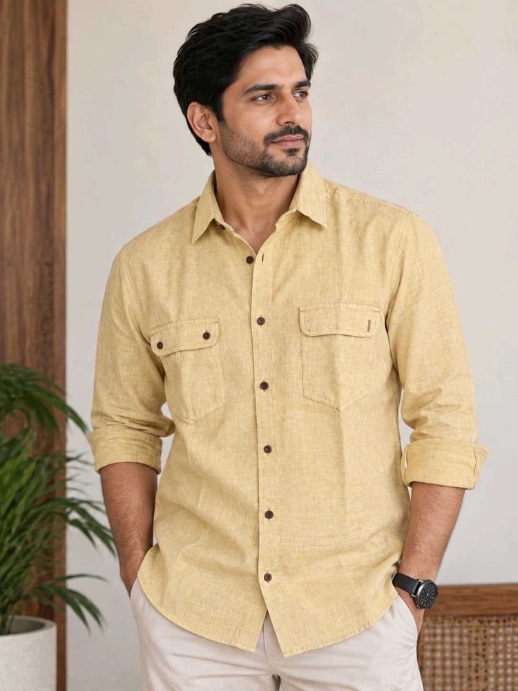 Blackberrys Men Textured Full Sleeve Shirt