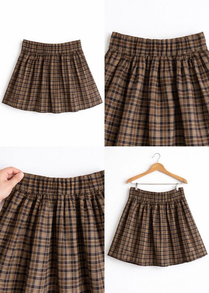 Plaid Pleated Mini Skirt