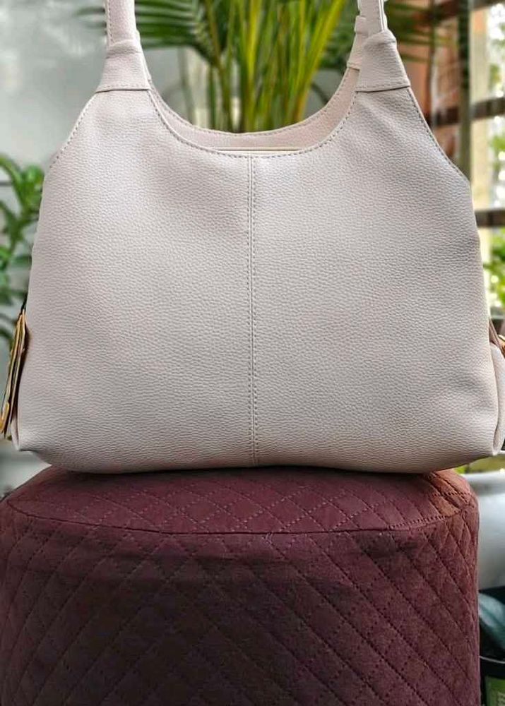 Stylish Beige Hobo Bag