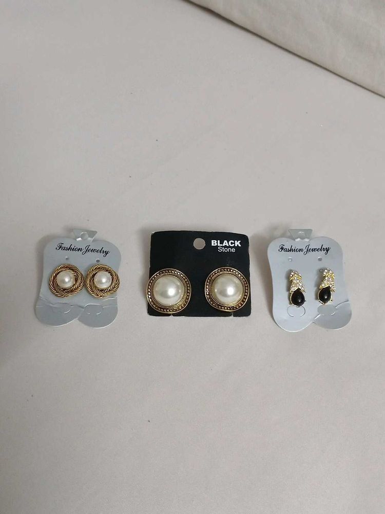 Pearl Earrings Set
