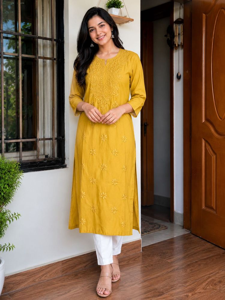Elegant Mustard Yellow Kurta