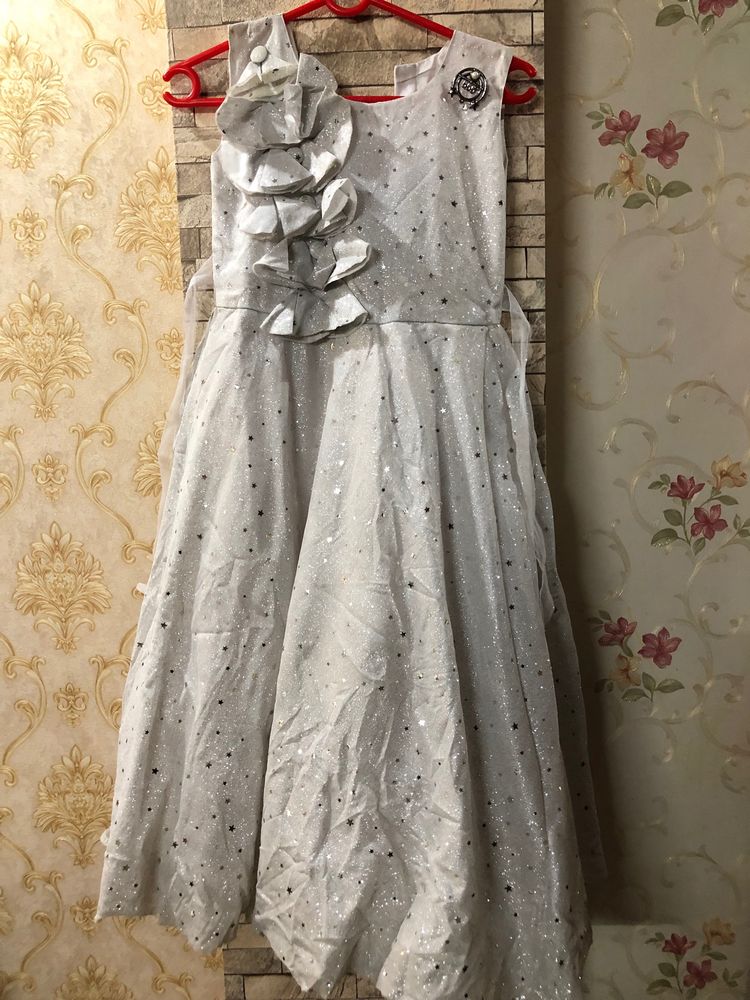 Silver Frock For Christmas