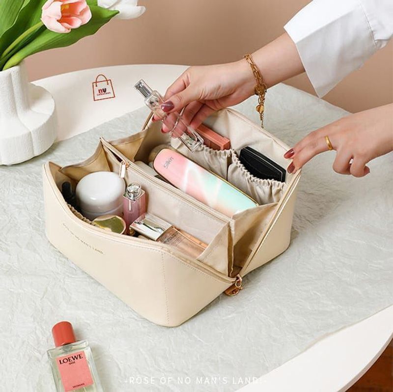 White Makeup Pouch