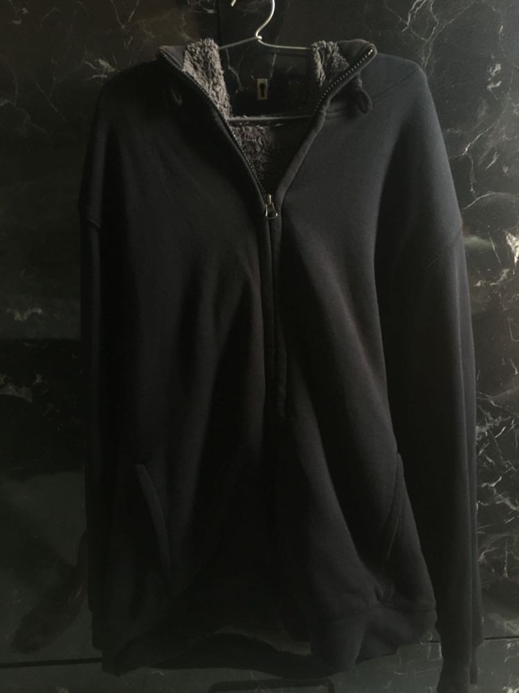 Cozy Black Sherpa Lined Hoodie