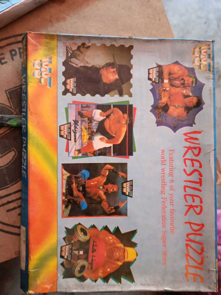 Vintage WWF Wrestler Puzzle old is gold manufactur