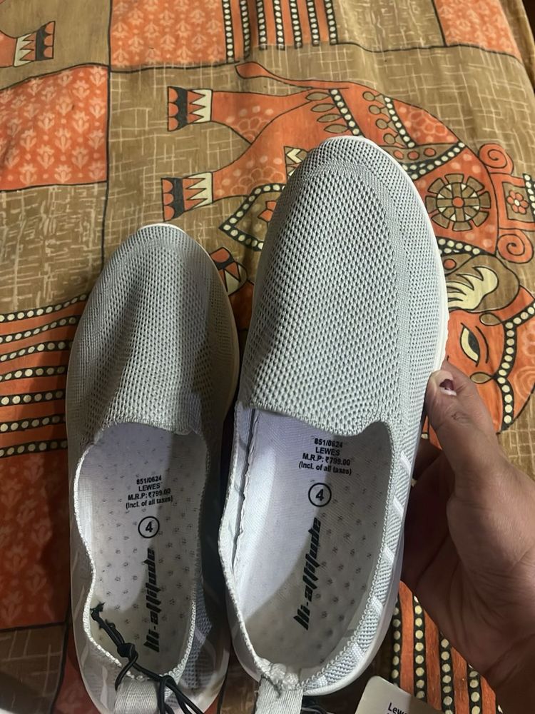 Comfortable Grey Slip-On Sneakers