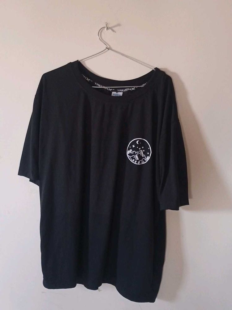 Oversized Black Graphic T-Shirt