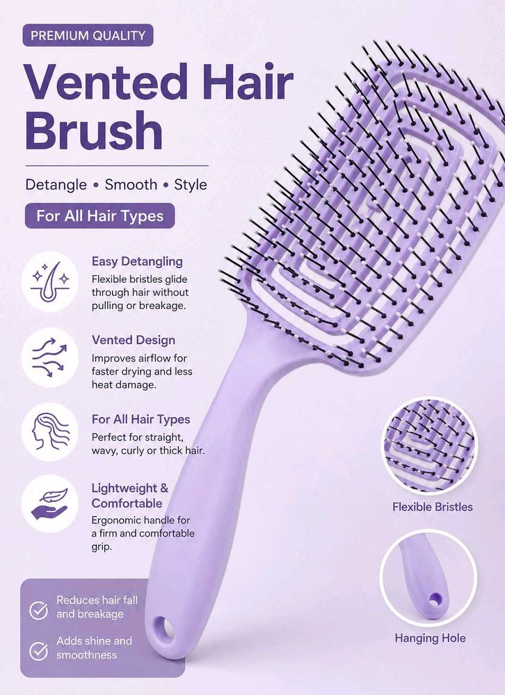 Vented Hair Brush for Detangling
