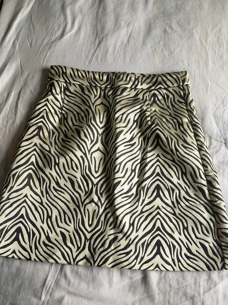 Stylish Zebra Print Mini Skirt