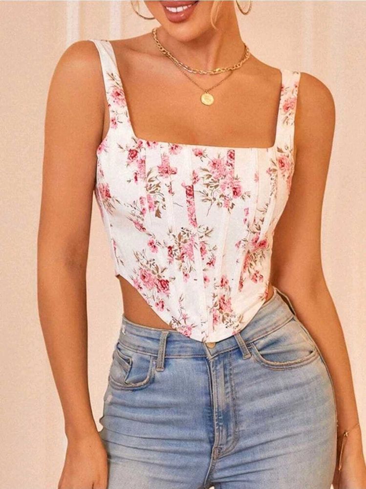 Floral Corset Top