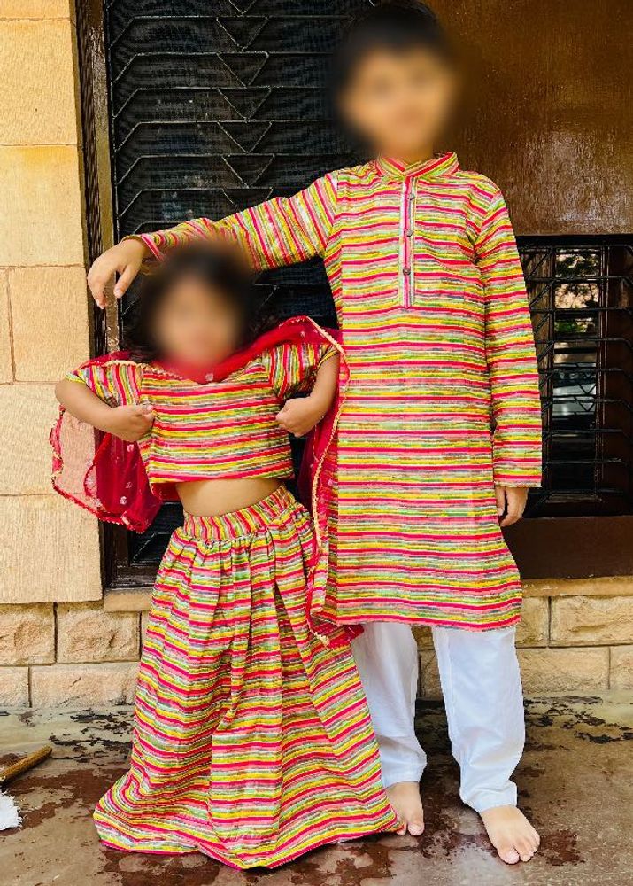 Colorful Striped Ethnic Set